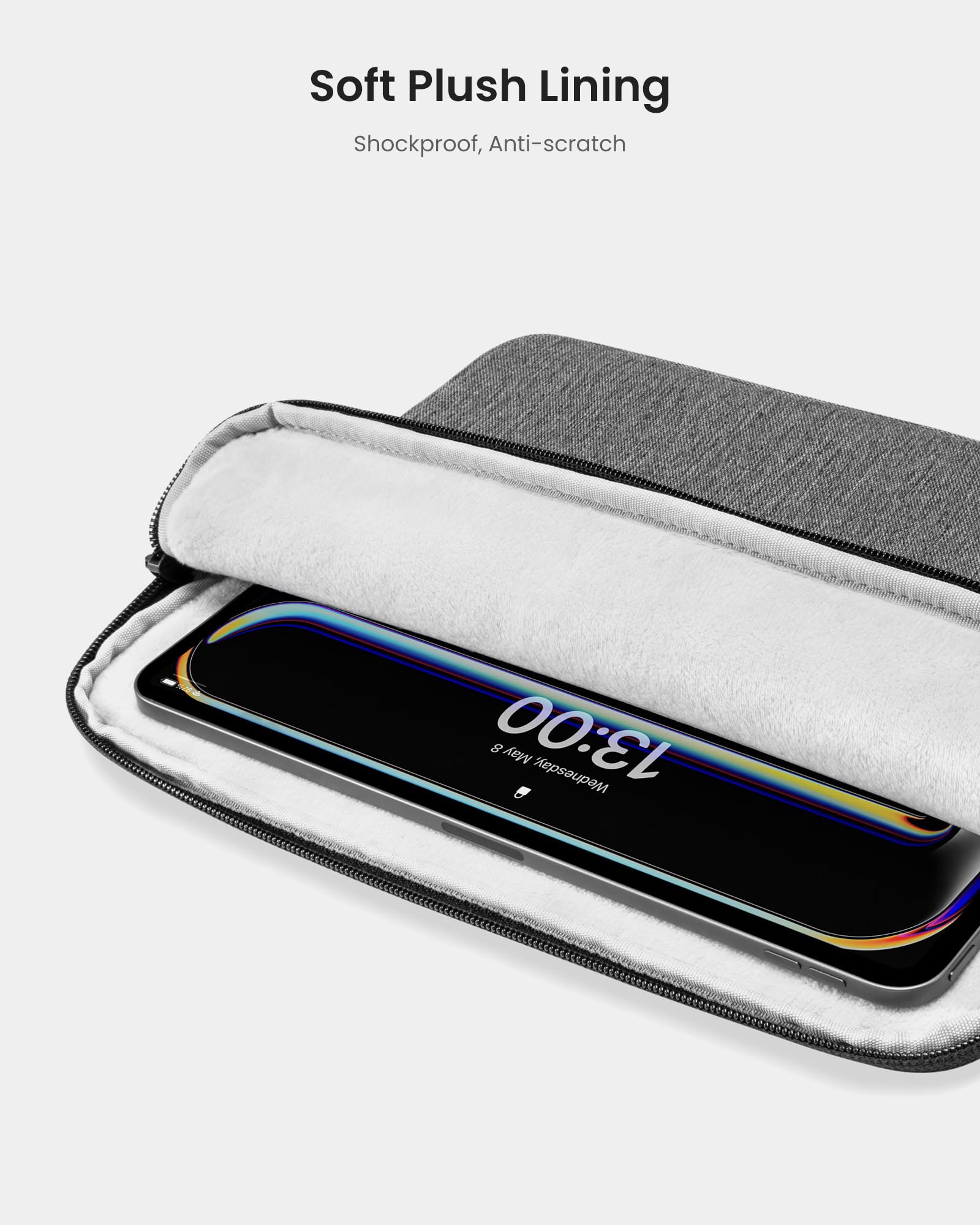 tomtoc 13 Inch iPad Case Tablet Sleeve for 2026 13 Inch iPad Air M4, M3&M2, iPad Pro M5/M4, 12.9-in iPad Pro M2&M1 with Magic Keyboard and Smart Keyboard Folio, Additional Accessories Pocket - Image 3