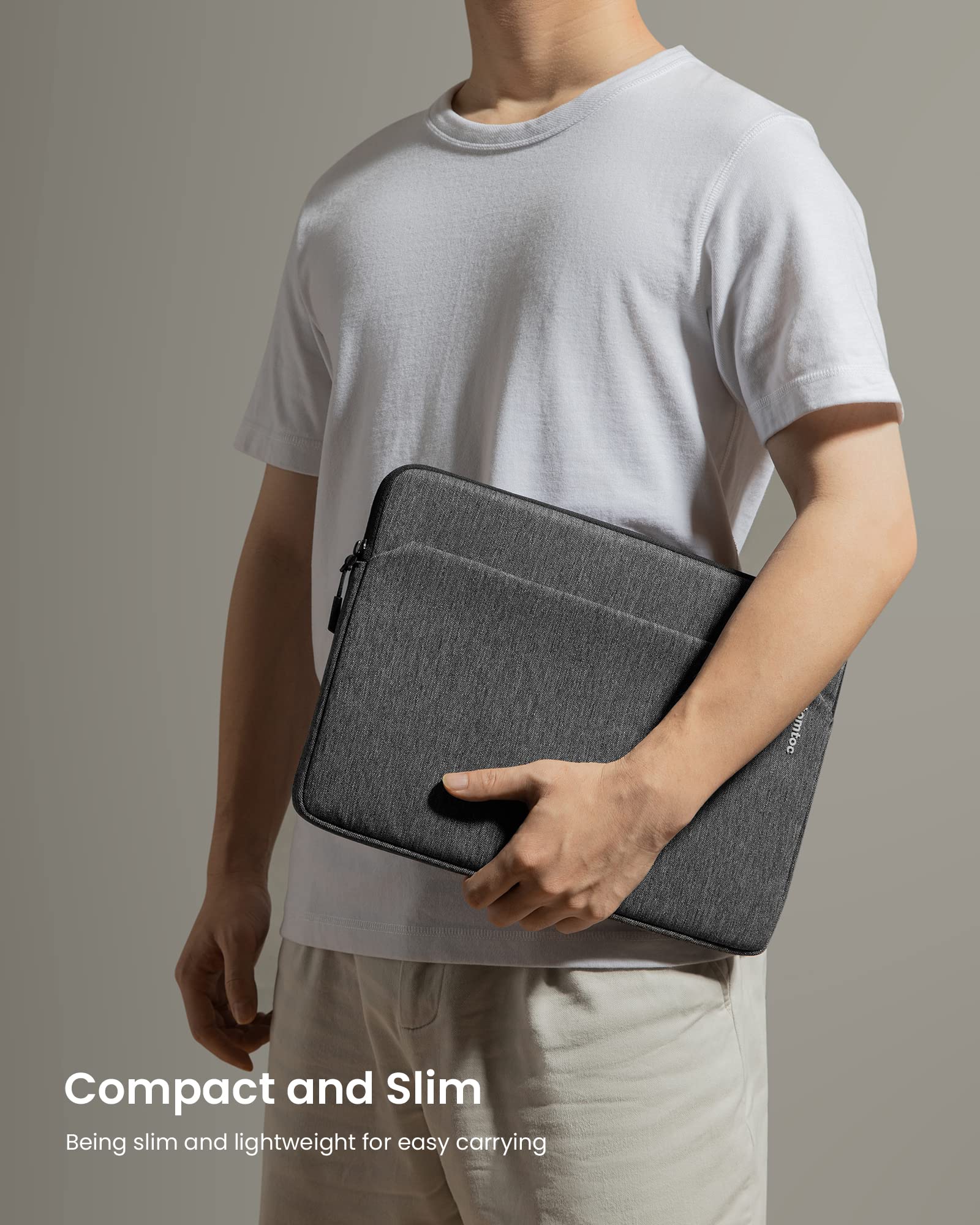 tomtoc 13 Inch iPad Case Tablet Sleeve for 2026 13 Inch iPad Air M4, M3&M2, iPad Pro M5/M4, 12.9-in iPad Pro M2&M1 with Magic Keyboard and Smart Keyboard Folio, Additional Accessories Pocket - Image 6