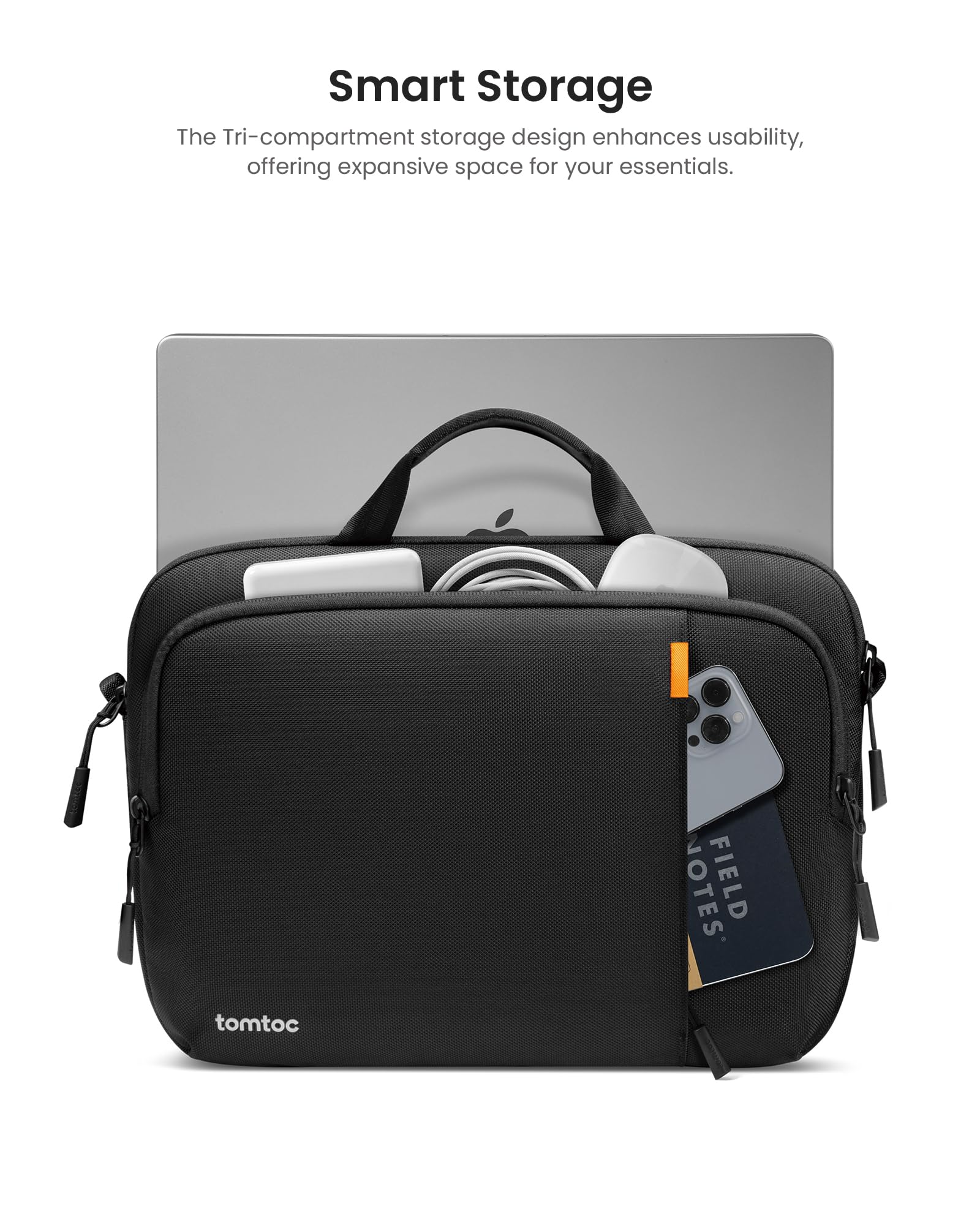 tomtoc 360 Protective Laptop Carrying Case for 2026 16-inch MacBook Pro M5/M4/M3/M2/M1 Pro/Max A3428 A3429 A3403 A3186 A2991, Water-resistant Laptop Shoulder Bag fits 15-inch MacBook Air M5/M4/M3/M2 - Image 6