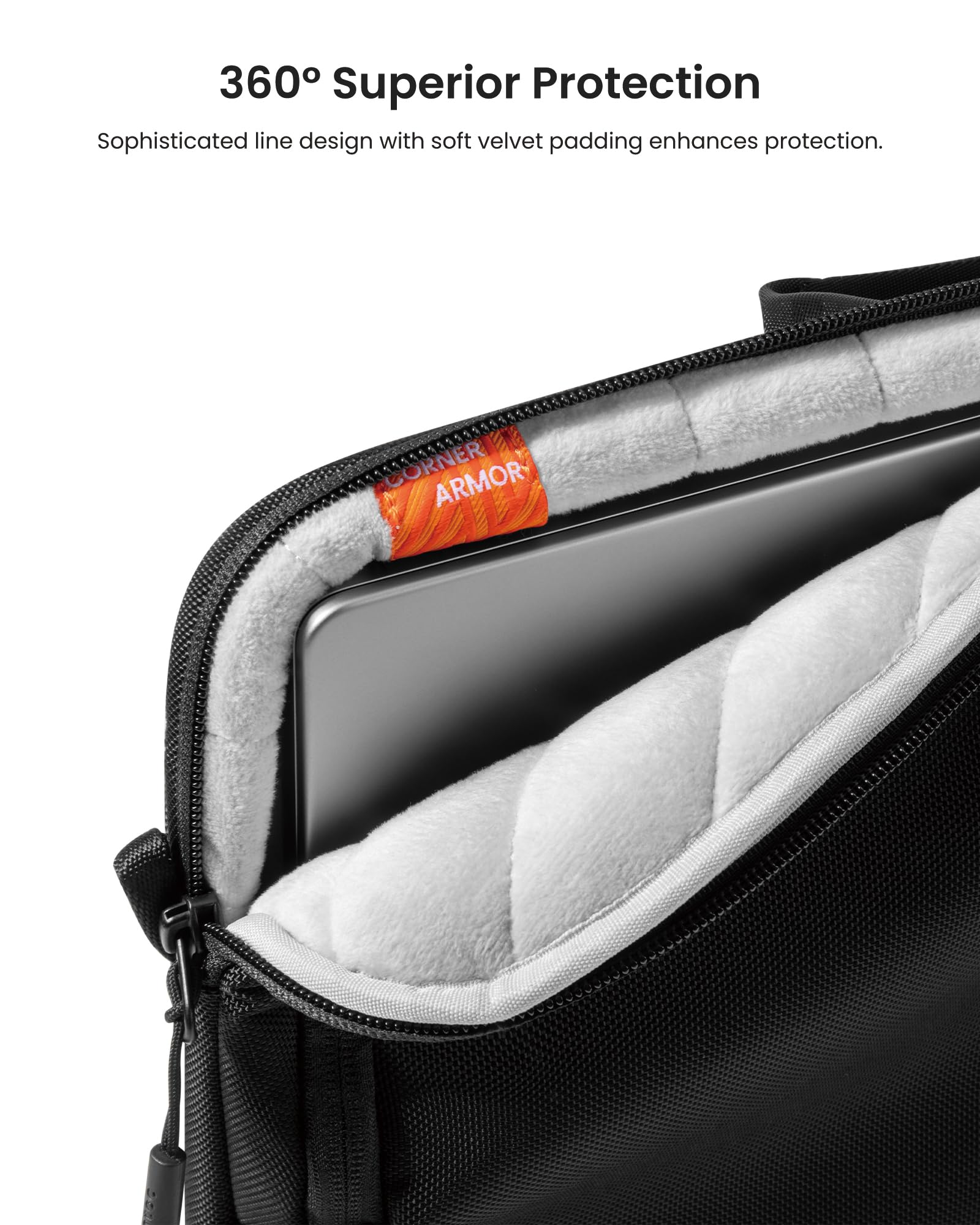 tomtoc 360 Protective Laptop Carrying Case for 2026 16-inch MacBook Pro M5/M4/M3/M2/M1 Pro/Max A3428 A3429 A3403 A3186 A2991, Water-resistant Laptop Shoulder Bag fits 15-inch MacBook Air M5/M4/M3/M2 - Image 8