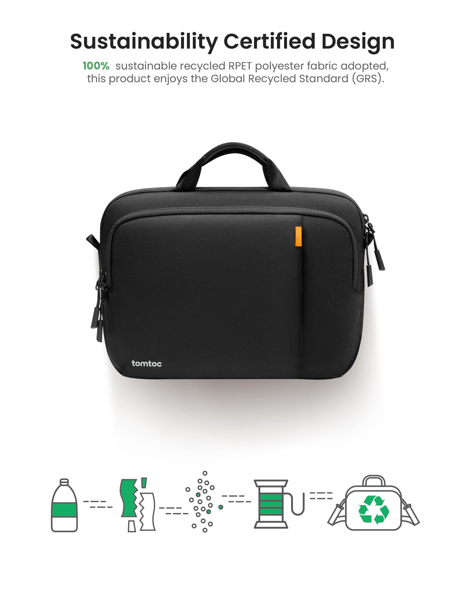 tomtoc 360 Protective Laptop Carrying Case for 2026 16-inch MacBook Pro M5/M4/M3/M2/M1 Pro/Max A3428 A3429 A3403 A3186 A2991, Water-resistant Laptop Shoulder Bag fits 15-inch MacBook Air M5/M4/M3/M2 - Image 9