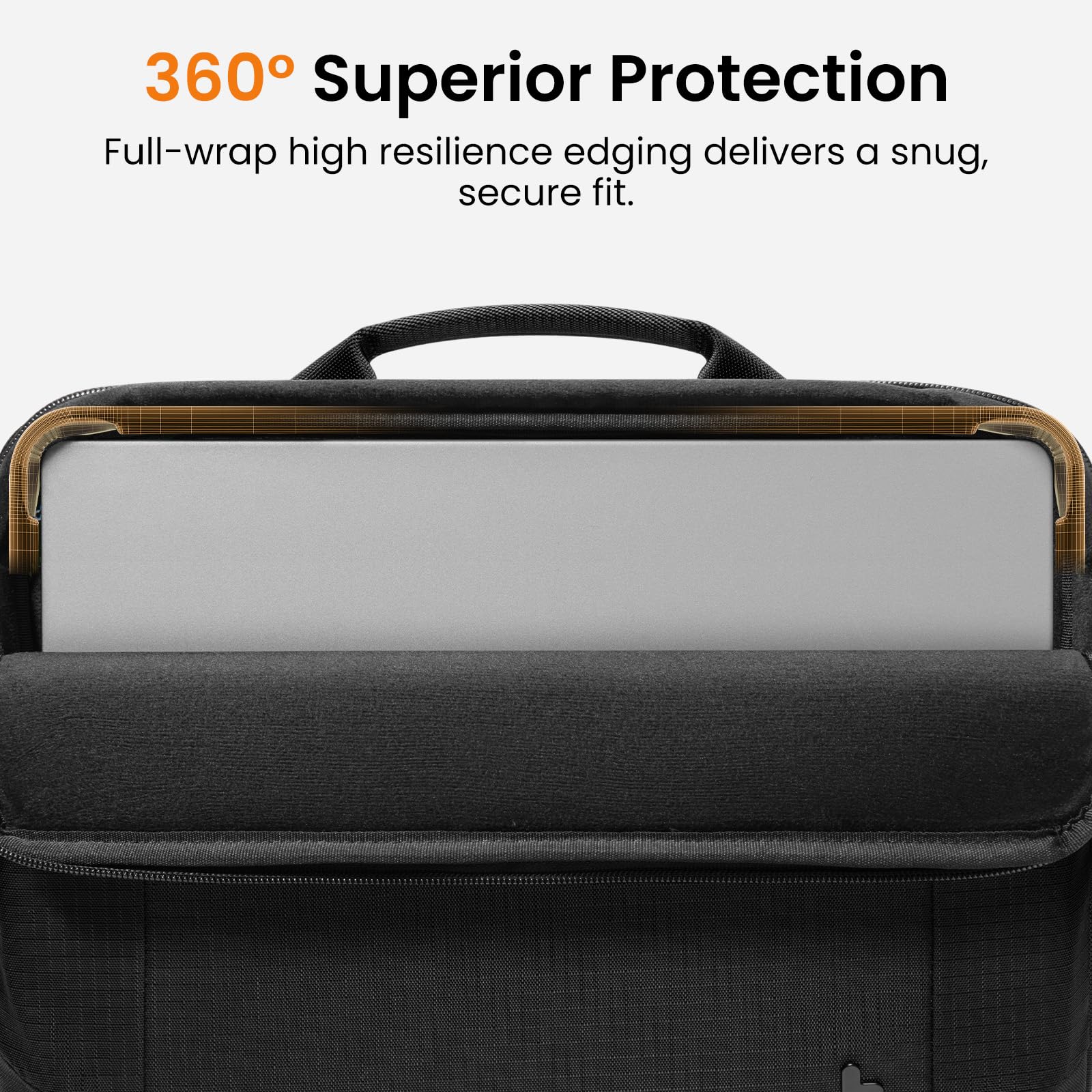 tomtoc 360° Protective Laptop Case for 13-inch MacBook Air M5/A3449 (2026), M4/A3240, M3/A3113, M2/A2681, M1/A2337, Water-Resistant Case with CornerArmor, Fits 13-inch MacBook Neo & Surface Pro/Laptop - Image 5