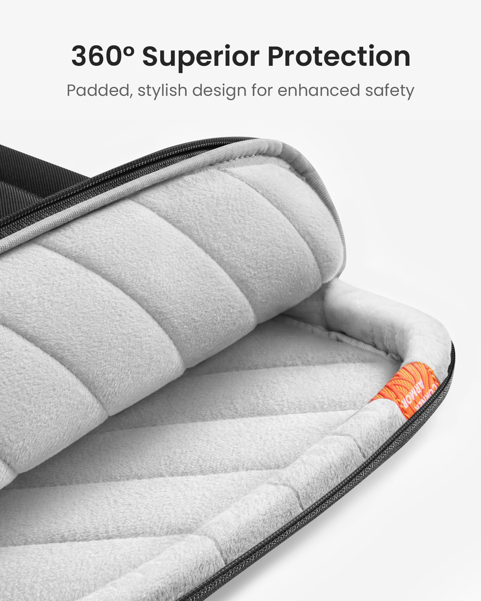 tomtoc 360 Protective Laptop Shoulder Bag for 15-inch 2026 MacBook Air M5 A3448, M4/M3/M2 A3241 A3114 A2941, 15" Dell XPS & Microsoft Surface Laptop 7/6/5, Water-Resistant Laptop Accessory Sleeve Case - Image 6