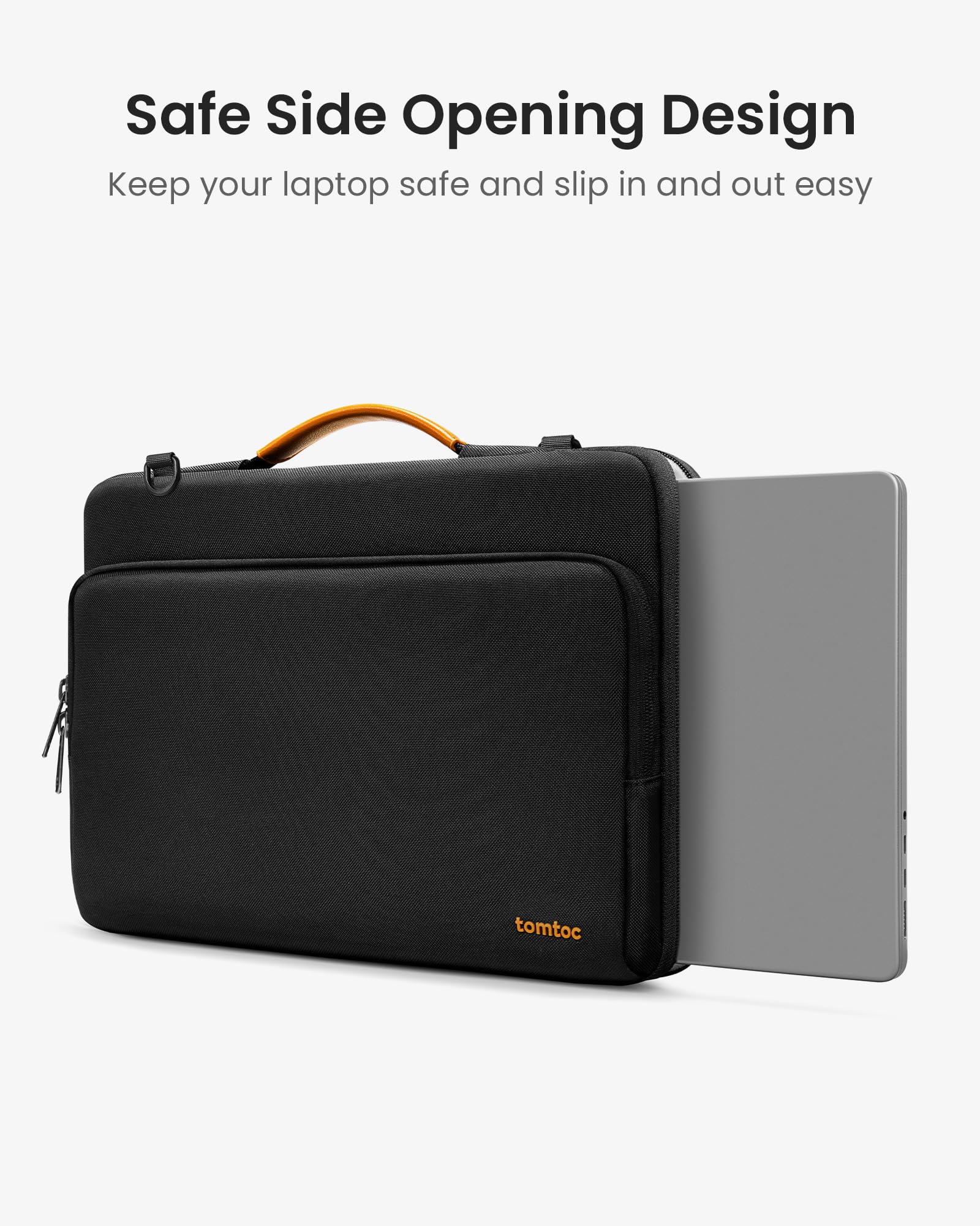 tomtoc 360 Protective Laptop Shoulder Bag for 15-inch 2026 MacBook Air M5 A3448, M4/M3/M2 A3241 A3114 A2941, 15" Dell XPS & Microsoft Surface Laptop 7/6/5, Water-Resistant Laptop Accessory Sleeve Case - Image 8