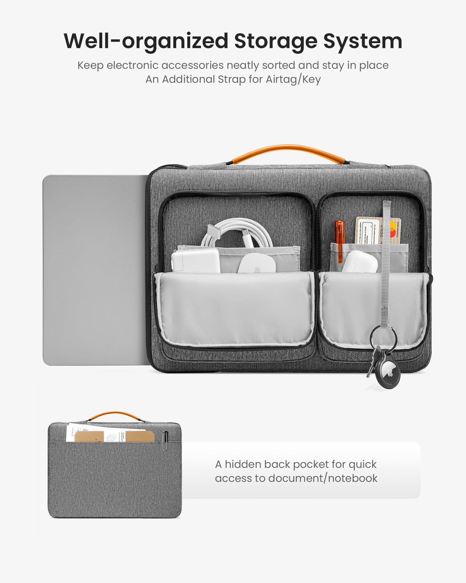 tomtoc 360 Protective Laptop Sleeve for 15-inch 2026 New MacBook Air M5/A3448, M4/A3241, M3/A3114, M2/A2941, 15 Inch Surface Laptop 7/6/5, Dell XPS 15 Plus, Water-Resistant Accessory Bag Case - Image 3