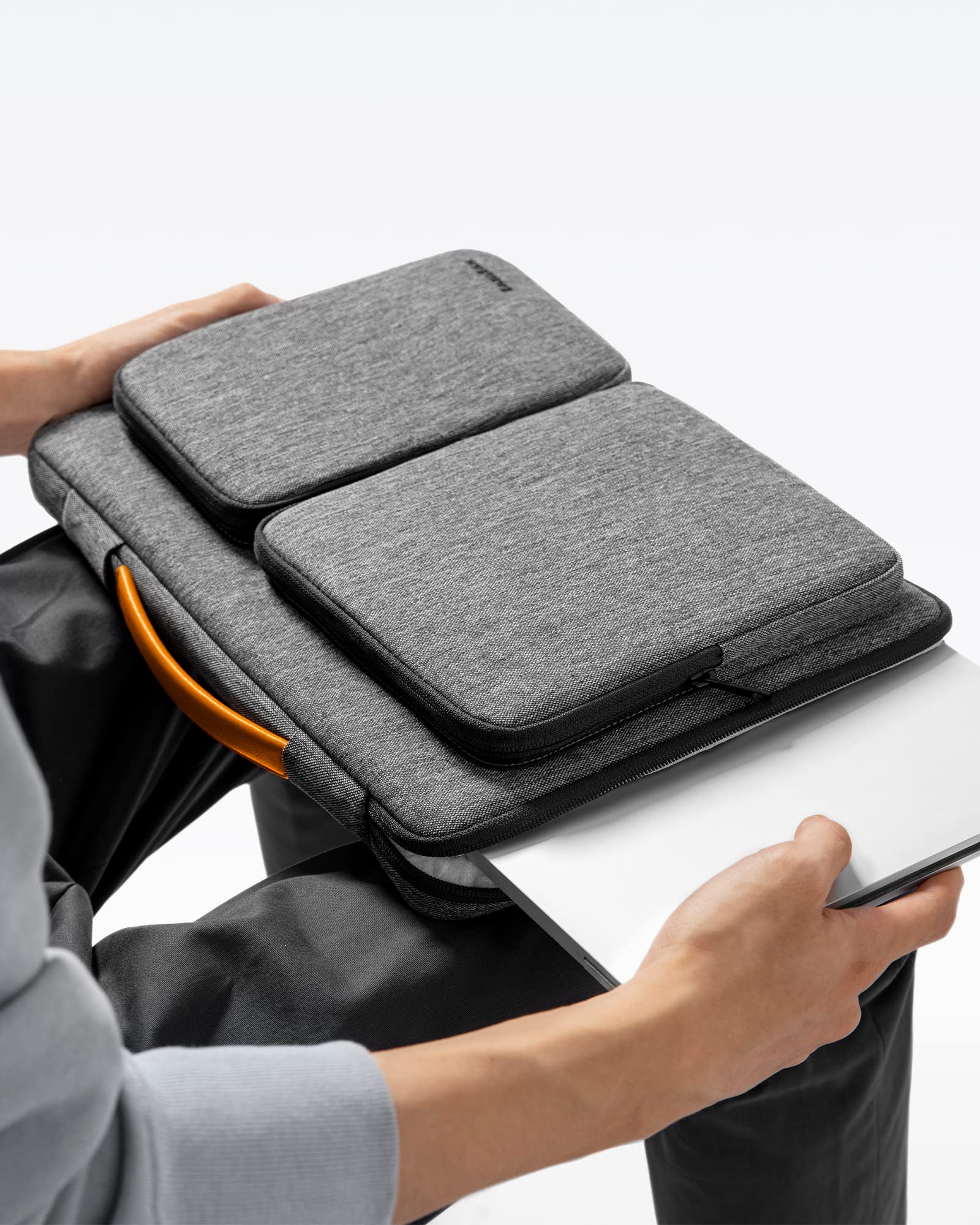 tomtoc 360 Protective Laptop Sleeve for 15-inch 2026 New MacBook Air M5/A3448, M4/A3241, M3/A3114, M2/A2941, 15 Inch Surface Laptop 7/6/5, Dell XPS 15 Plus, Water-Resistant Accessory Bag Case - Image 8