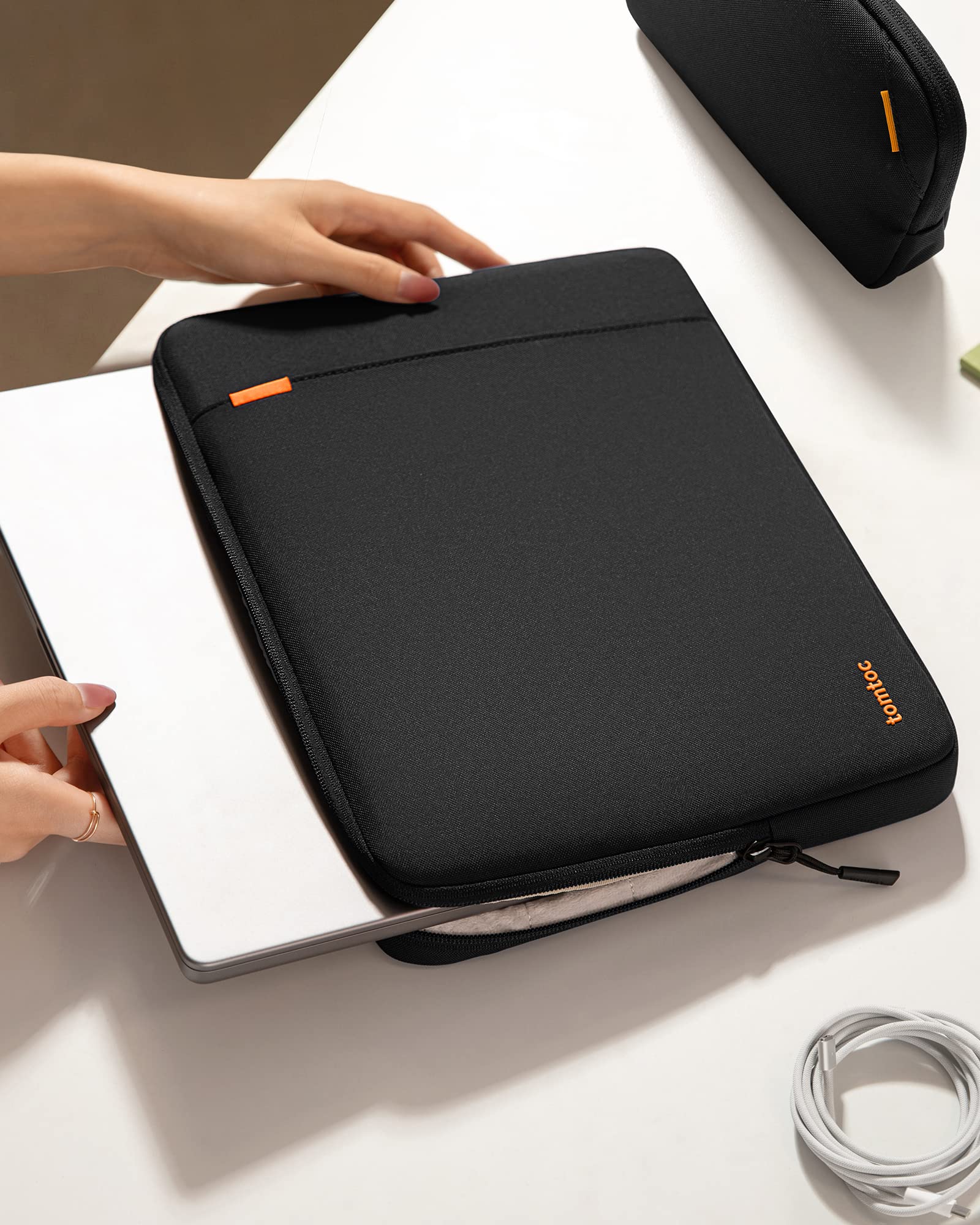 tomtoc 360 Protective Laptop Sleeve Set for 15-inch MacBook Air M5/A3448 (2026), M4/A3241, M3/A3114 M2/A2941, Water-Resistant Laptop Case Bag with Accessory Pouch Fits 15" MacBook Pro & Surface Laptop - Image 10