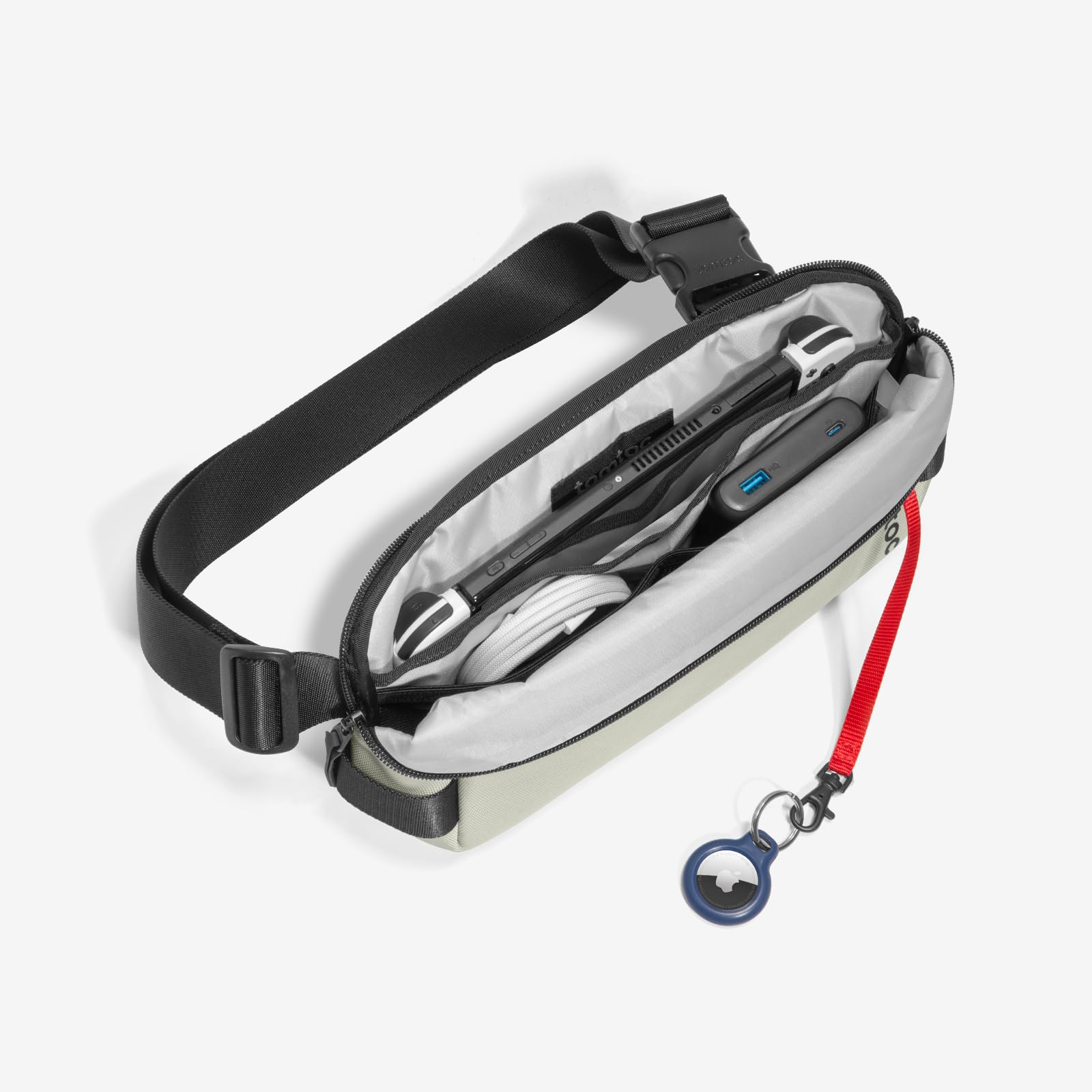 tomtoc Compact EDC Sling Bag 3L-10L, Minimalist Crossbody Bag Chest Shoulder Pack for Men Women, X-pac/Recycled Polyester - Image 4