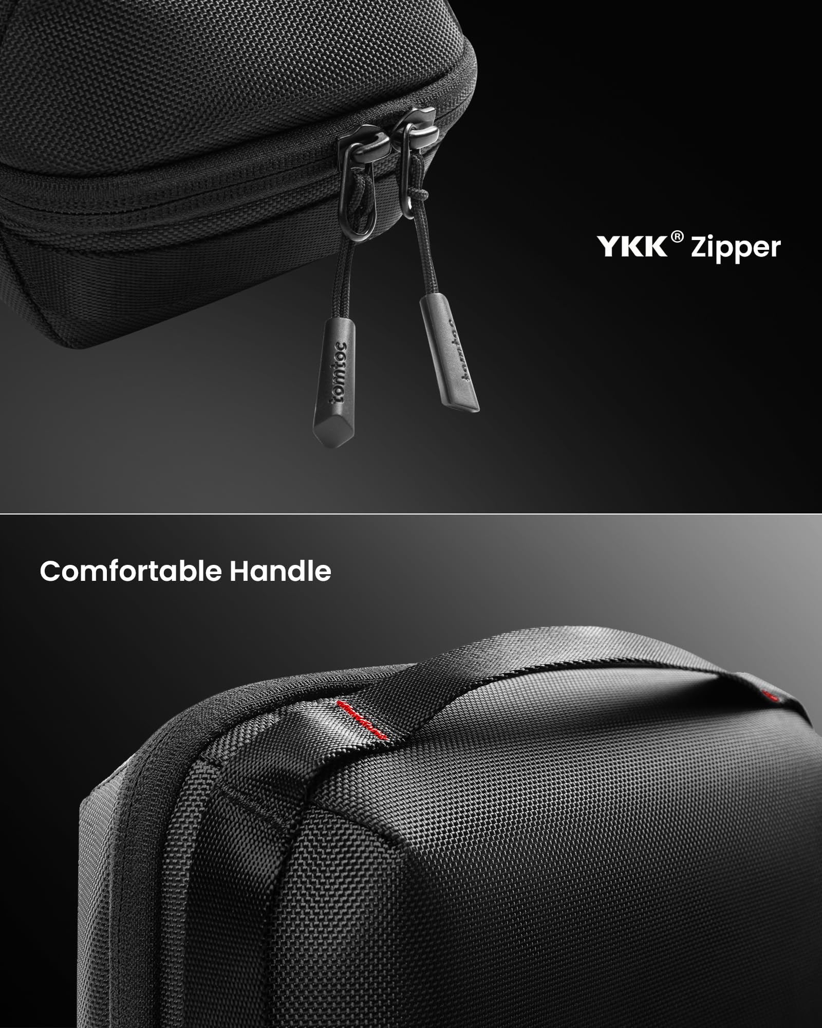 tomtoc Electronic Organizer Accessory Pouch for MacBook Charger, Cables, Power Bank, Hard Drive, Cords, Water-resistant Storage Bag with Removable Card Slots for USB Adapter, Memory Card, Black - Image 6