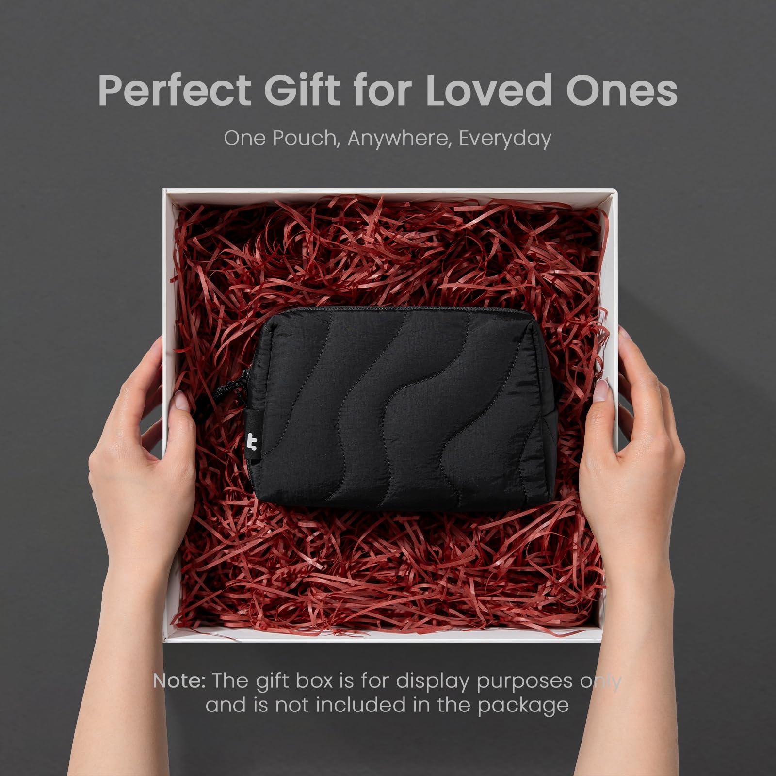 tomtoc Electronics Organizer Travel Case, Soft Puffy Organizer Bag Birthday Christmas Gifts Travel Essentials for Women Girls, Portable Accessory Tech Pouch Storage for Charger, Cord, Cable, Phone - Image 9