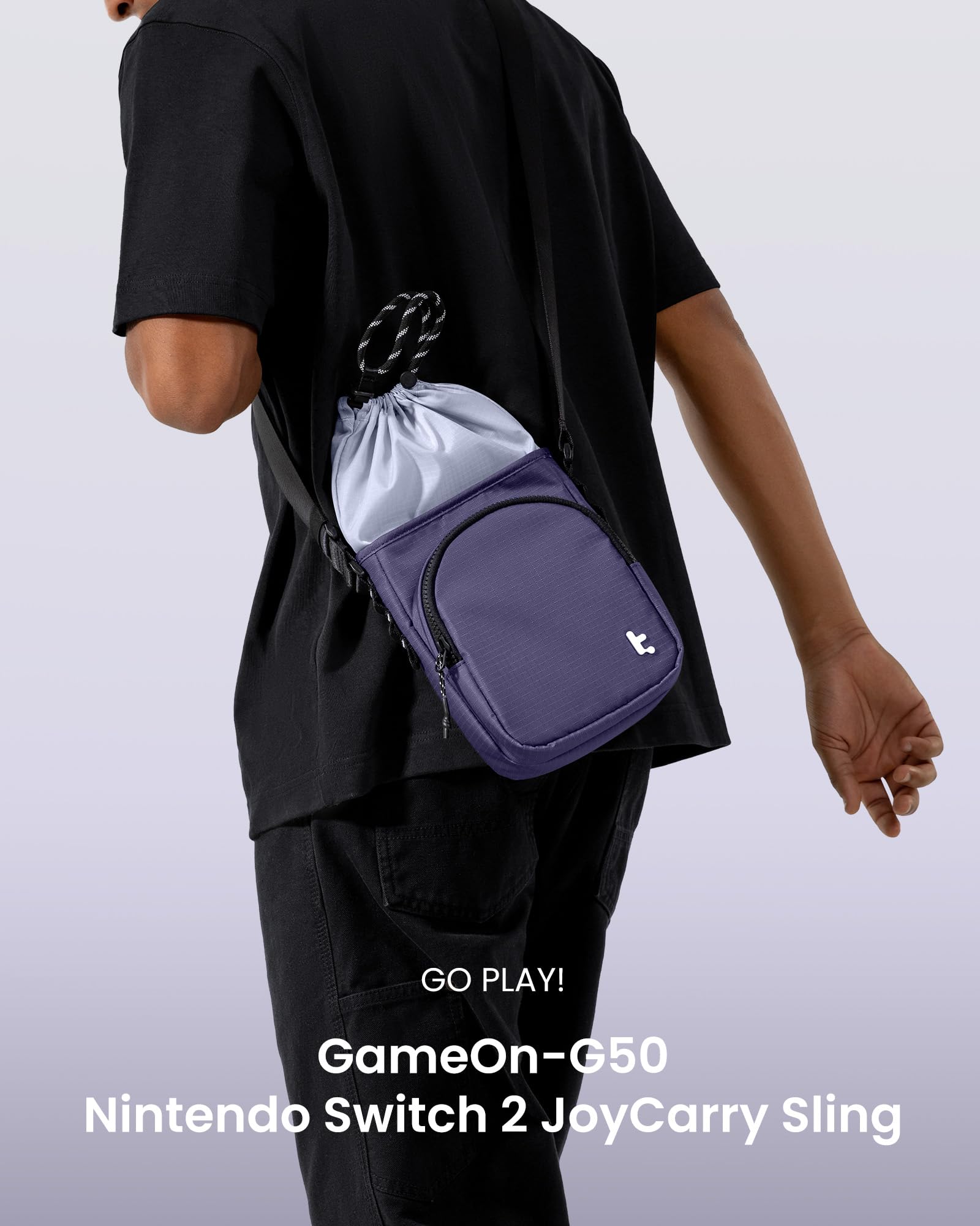 tomtoc G50 Switch 2 JoyCarry Kit -G50 Sling Crossbody Bag and G05S3 Slim Case for Nintendo Switch 2, Protective Travel Carrying Gaming Pouch - Image 4