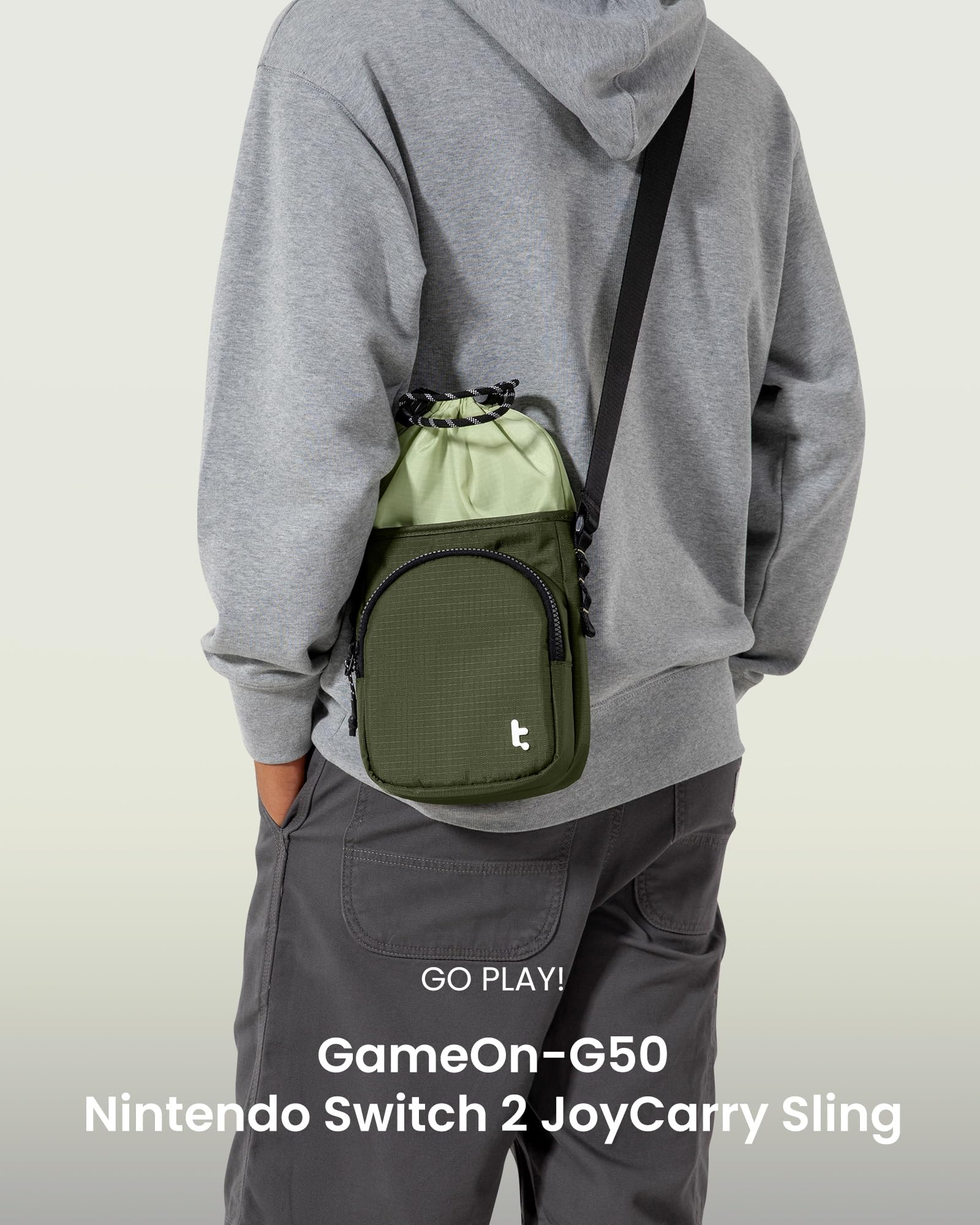 tomtoc G50 Switch 2 JoyCarry Kit -G50 Sling Crossbody Bag and G05S3 Slim Case for Nintendo Switch 2, Protective Travel Carrying Gaming Pouch - Image 3