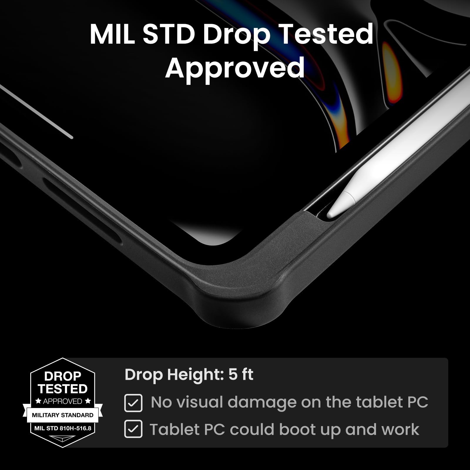 tomtoc Inspire-Pivot Panel Case for iPad Pro 11 Inch (M5/M4) 2025, Pivot Design Provides Stable Stand Functionality and Effortless Use, Vertical Case with Apple Pencil Holder - Image 3