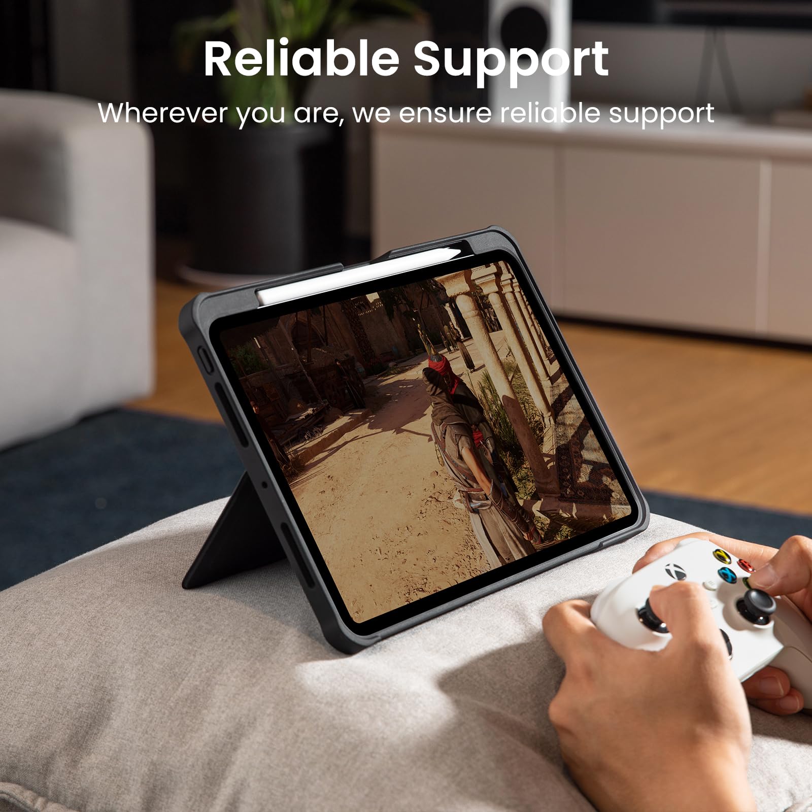 tomtoc Inspire-Pivot Panel Case for iPad Pro 11 Inch (M5/M4) 2025, Pivot Design Provides Stable Stand Functionality and Effortless Use, Vertical Case with Apple Pencil Holder - Image 5