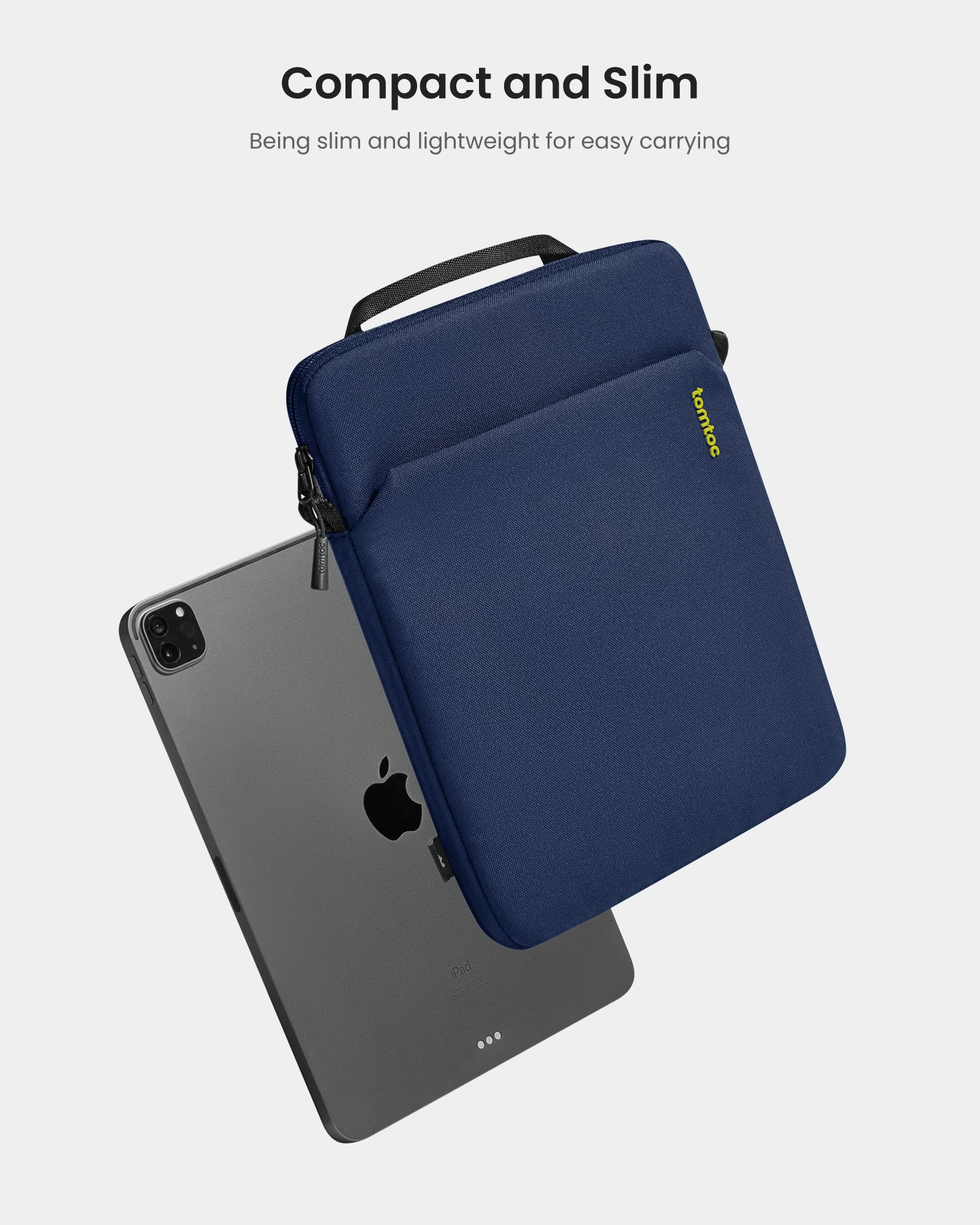 tomtoc Light-B19 Slim 13 Inch iPad Sleeve Shoulder Bag for 2025 iPad Pro M5/M4 with Acessories Storage, Eco-Friendly Fabric, Tailored for iPad Pro with Magic Keyboard and Smart Keyboard Folio - Image 3