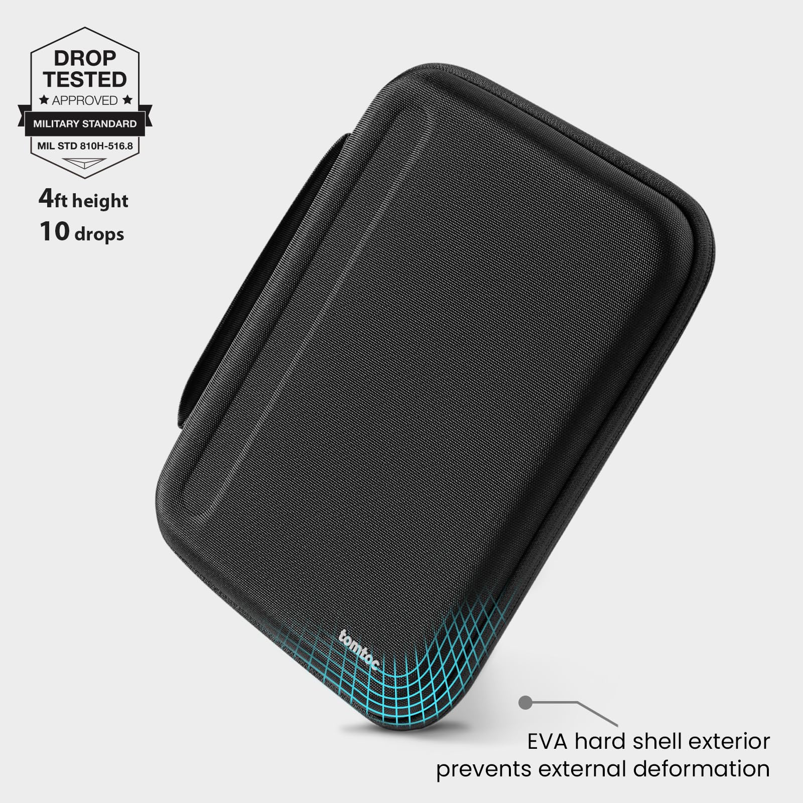 tomtoc Portfolio Case for 2026 11 Inch iPad Air M4, M3&M2, Pro M5, iPad (A16) Carrying Storage Sleeve Bag with Accessories Compartment - Image 4