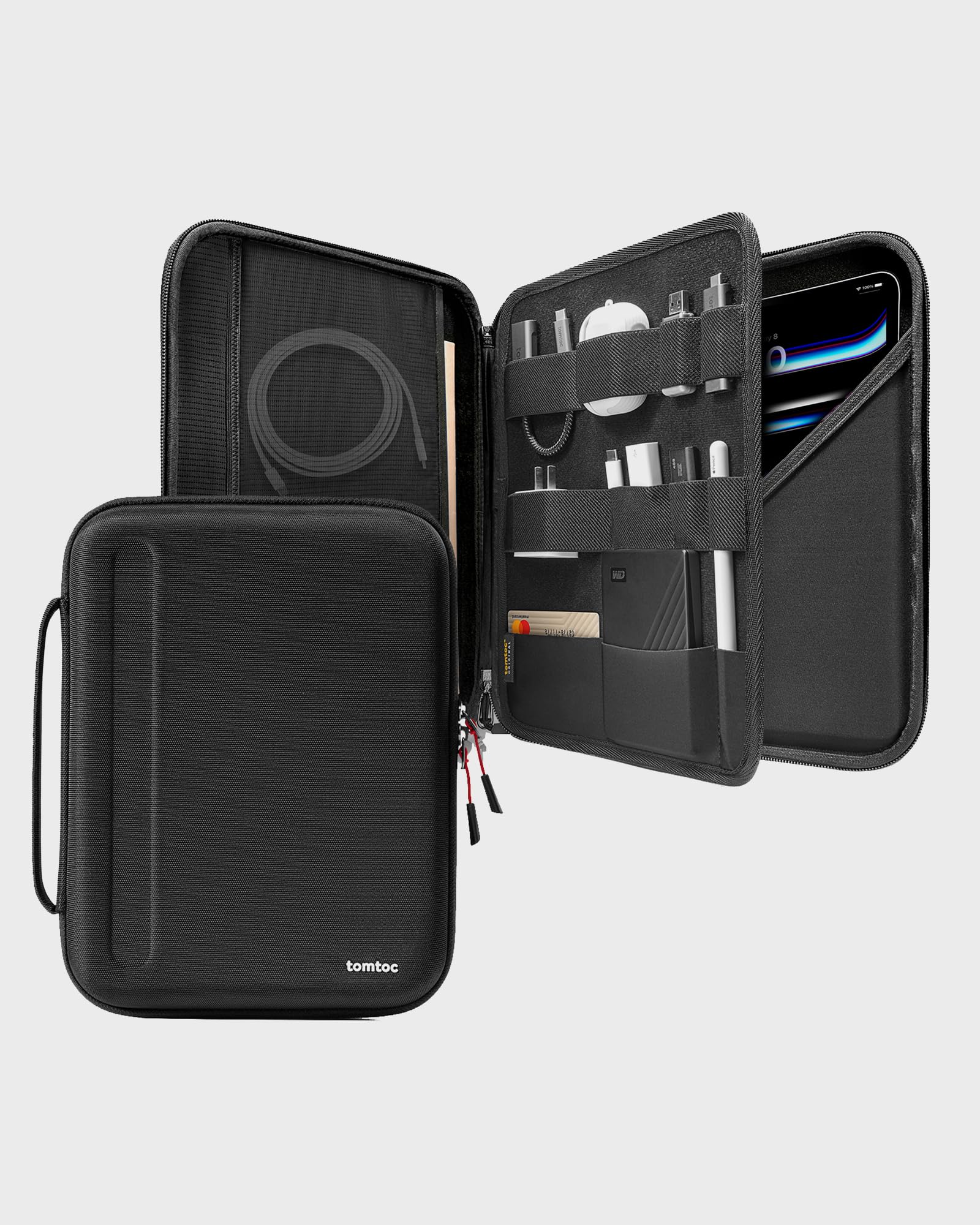tomtoc Portfolio Case for 2026 13 Inch iPad Air M4, M3&M2, iPad Pro M5/M4, 12.9'' iPad Pro M2/M1, Protective Sleeve with Accessories Pocket, Carrying Storage Bag for Pencil Pro/Adapter/Magic Keyboard - Image 7