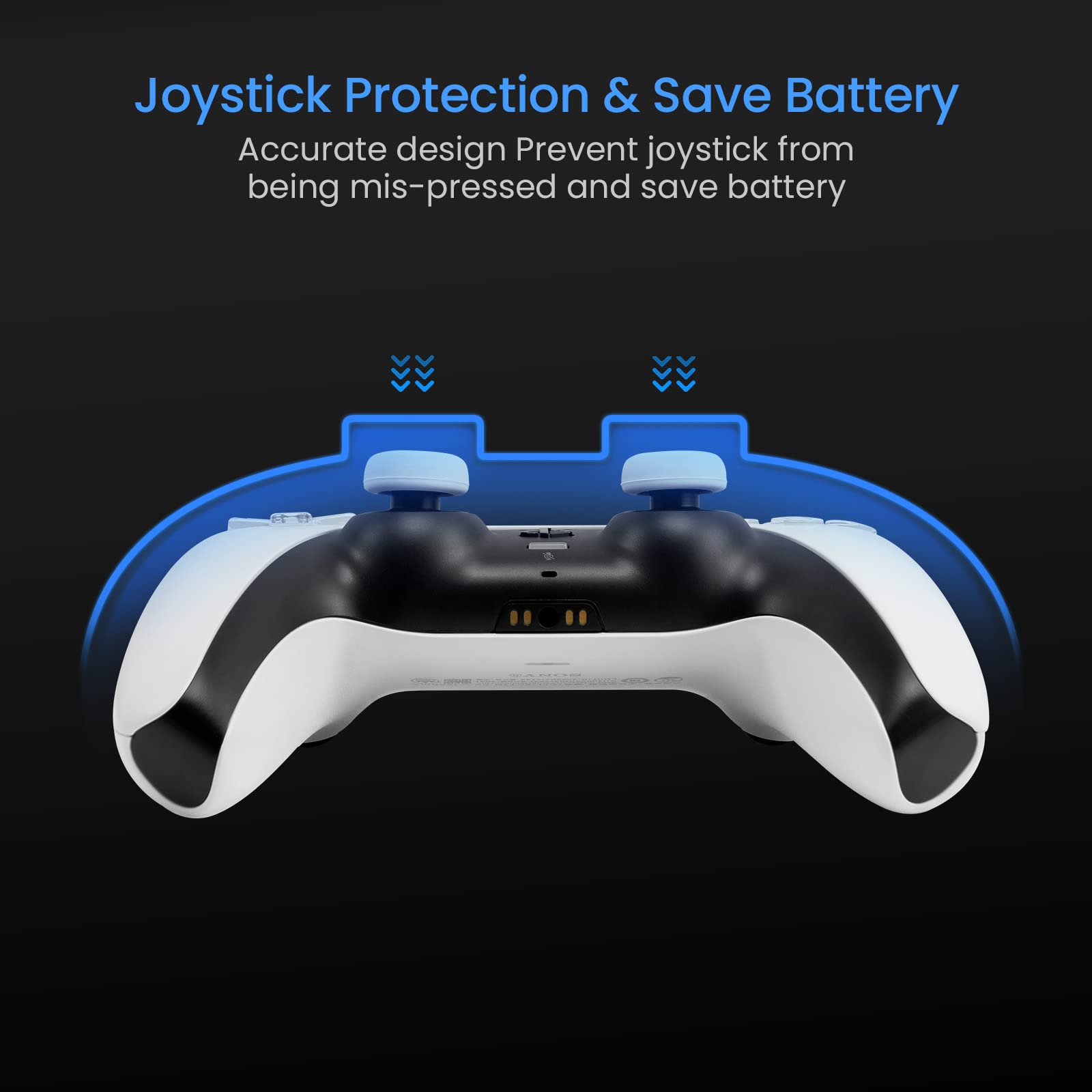 tomtoc Protective Case for PS5/PS5 Pro Controller, Hard Shell Joystick Protector for Playstation 5 DualSense Wireless Remote, Shock-Proof, Dust-Resistant, Anti-scratch, Protective Cover - Image 4