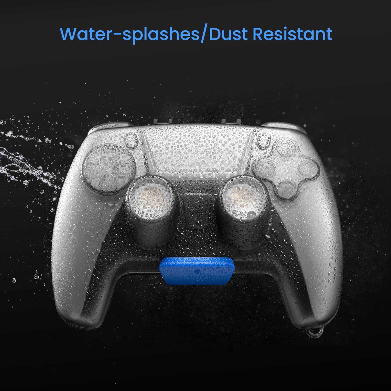 tomtoc Protective Case for PS5/PS5 Pro Controller, Hard Shell Joystick Protector for Playstation 5 DualSense Wireless Remote, Shock-Proof, Dust-Resistant, Anti-scratch, Protective Cover - Image 5
