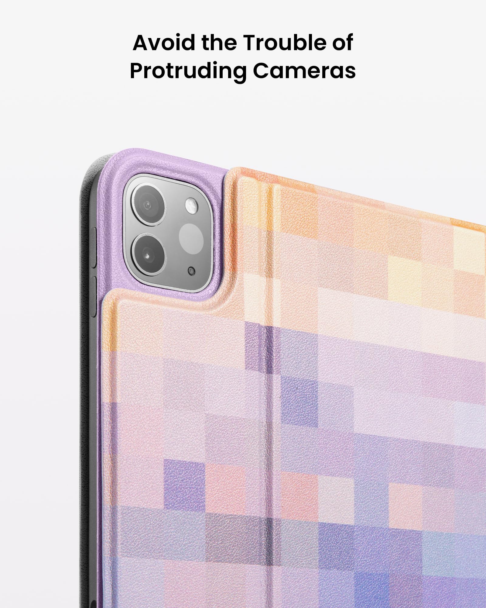 tomtoc Smart Folio Vertical Case for iPad Pro 6th/5th/4th/3rd Gen 2022-2018, 3-Layer, Separable, Slim Protective Magnetic Stand Cover with 4 Using Modes, Apple Pencil Protective Flap - Image 3