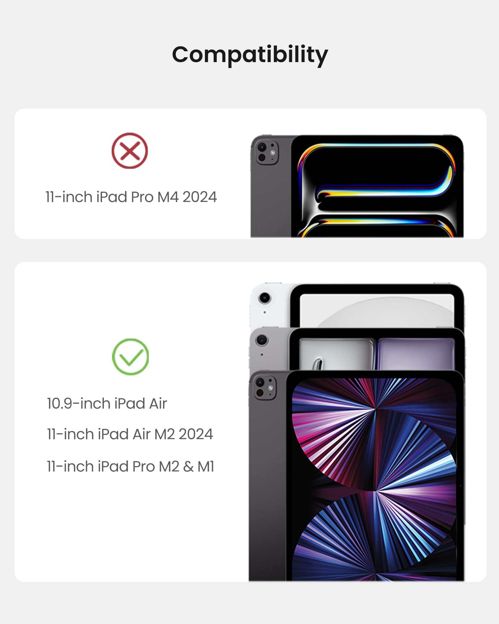 tomtoc Smart Folio Vertical Case for iPad Pro 6th/5th/4th/3rd Gen 2022-2018, 3-Layer, Separable, Slim Protective Magnetic Stand Cover with 4 Using Modes, Apple Pencil Protective Flap - Image 8