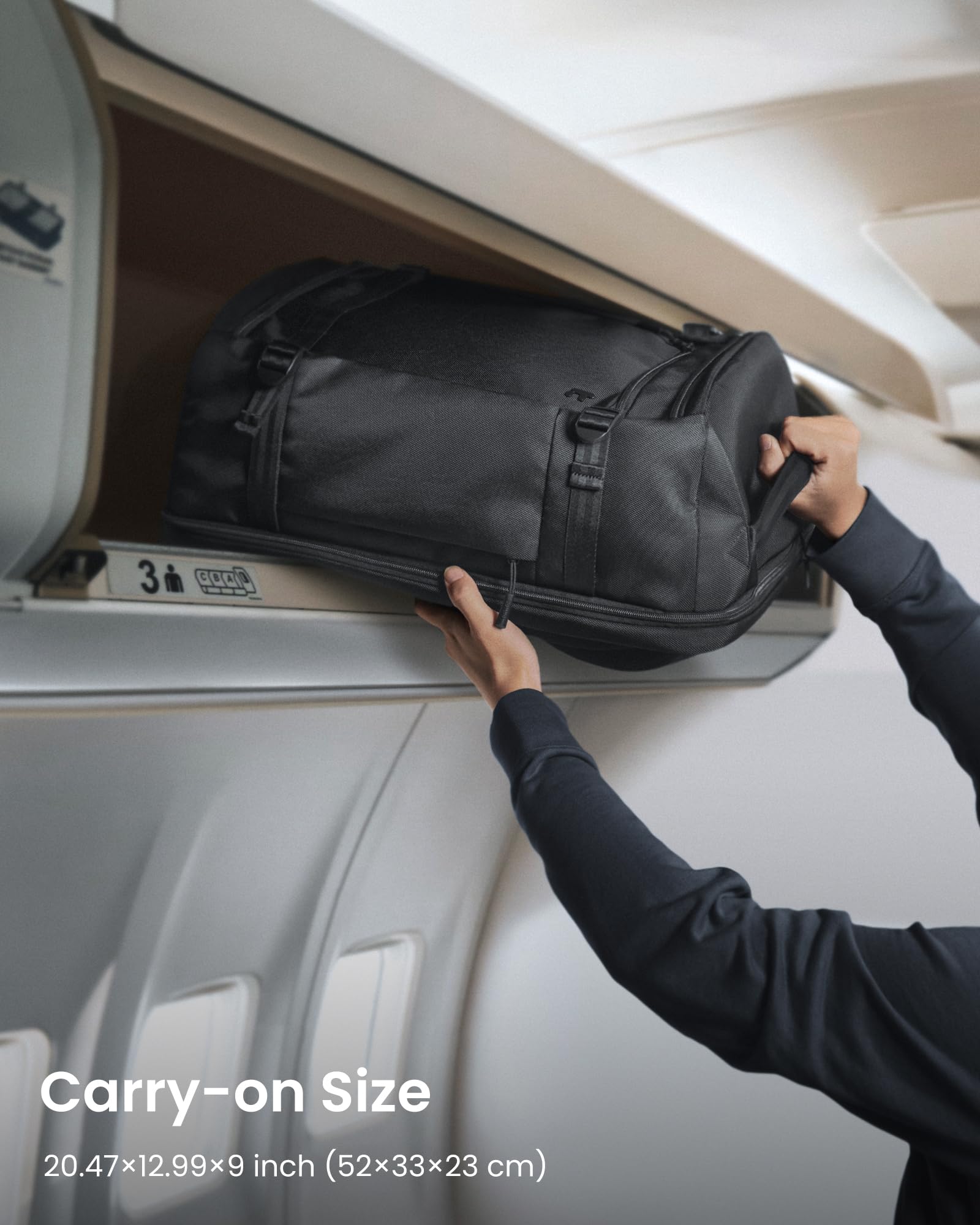 tomtoc Travel Backpack 38L, TSA Friendly Flight Approved Carry-on Luggage Water-resistant Lightweight Business Rucksack, Durable Large Computer Bag Daypack Fits 17.3 Inch Laptop - Image 5