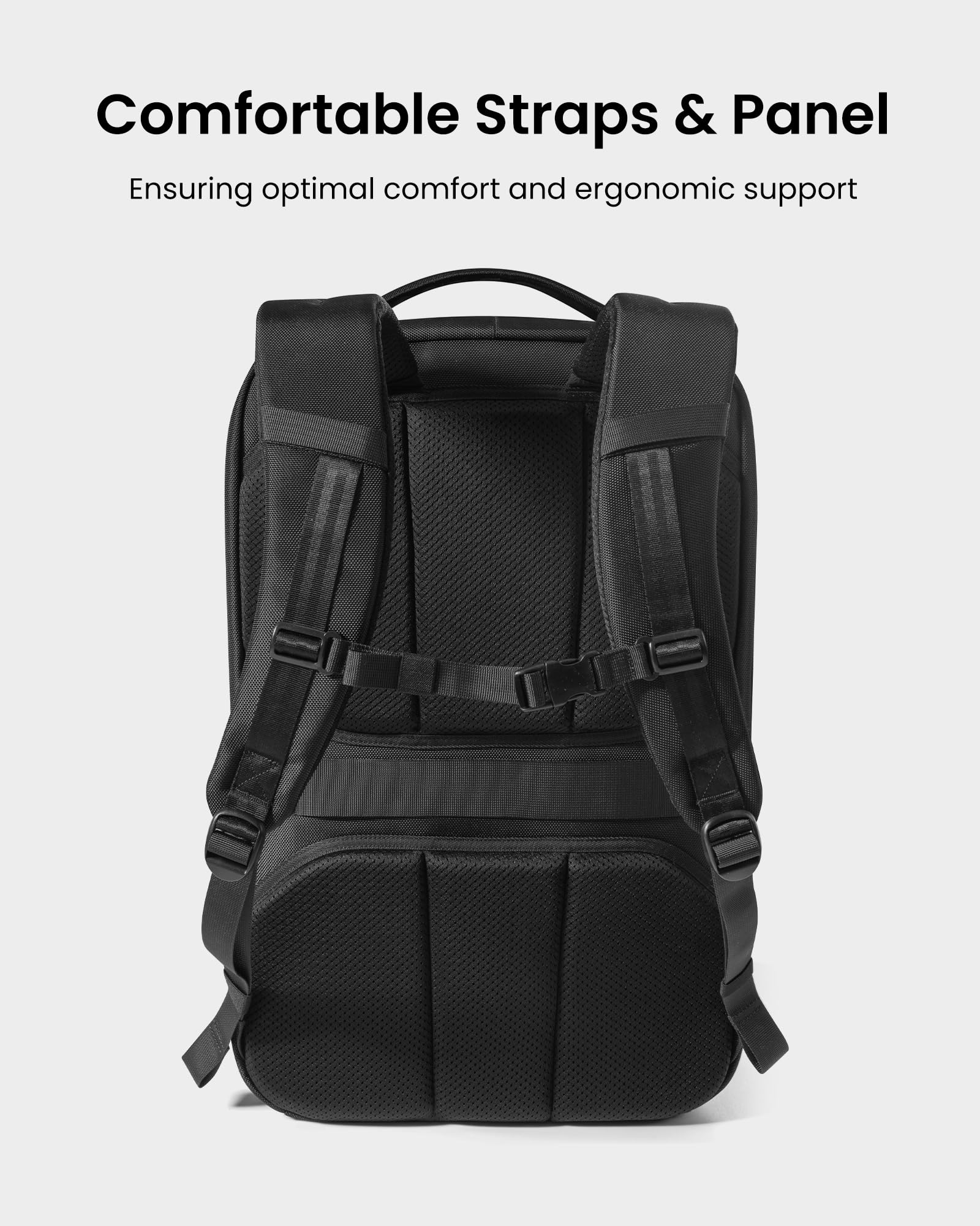 tomtoc Travel Backpack 38L, TSA Friendly Flight Approved Carry-on Luggage Water-resistant Lightweight Business Rucksack, Durable Large Computer Bag Daypack Fits 17.3 Inch Laptop - Image 7